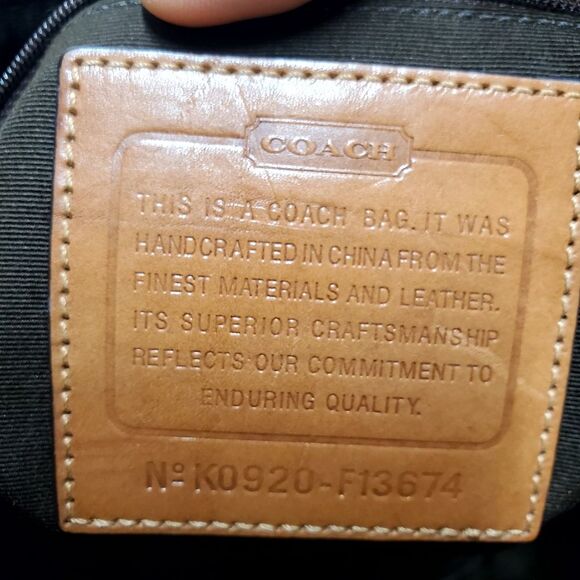 COACH Signature Stripe Monogram Print Convertible Canvas  Shoulder Crossbody Bag - Picture 9 of 11